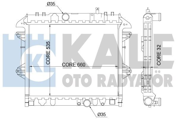 KALE OTO RADYATÖR Радиатор, охлаждение двигателя 342335